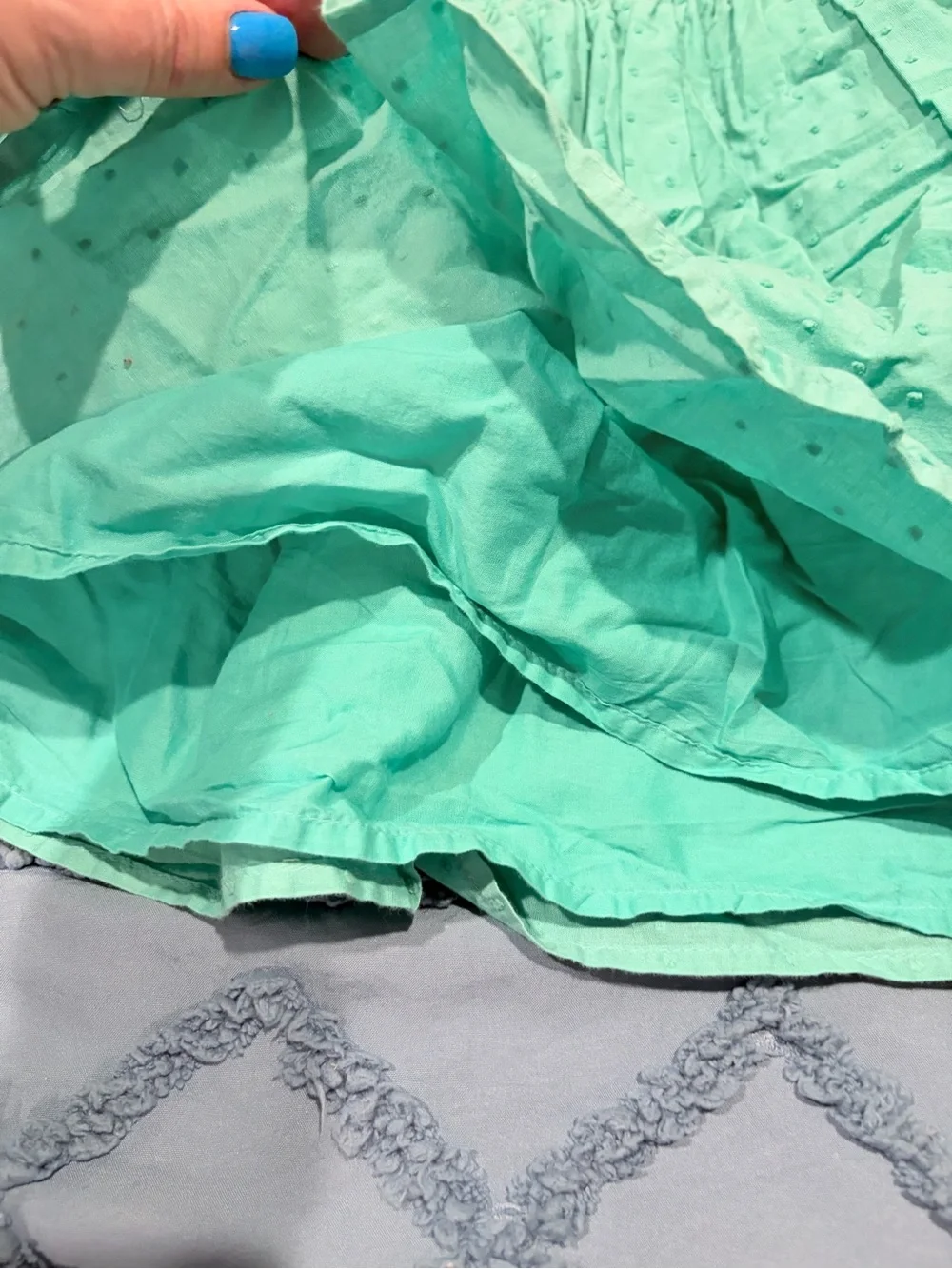 GAP Mint Green Dot Skirt with Elastic Waist